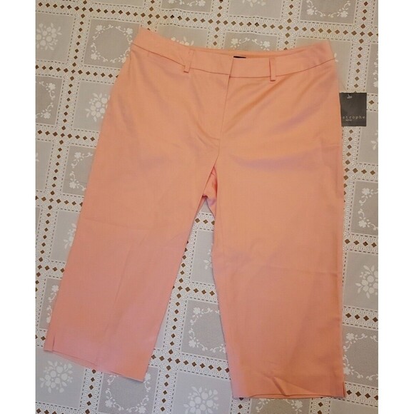 Apostrophe Petite Capri Pants Womens Size 6P Orange NEW - Picture 1 of 3